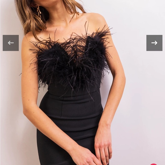 Lisa Marée Art of Silence Feathered Maxi Dress - Picture 2 of 10